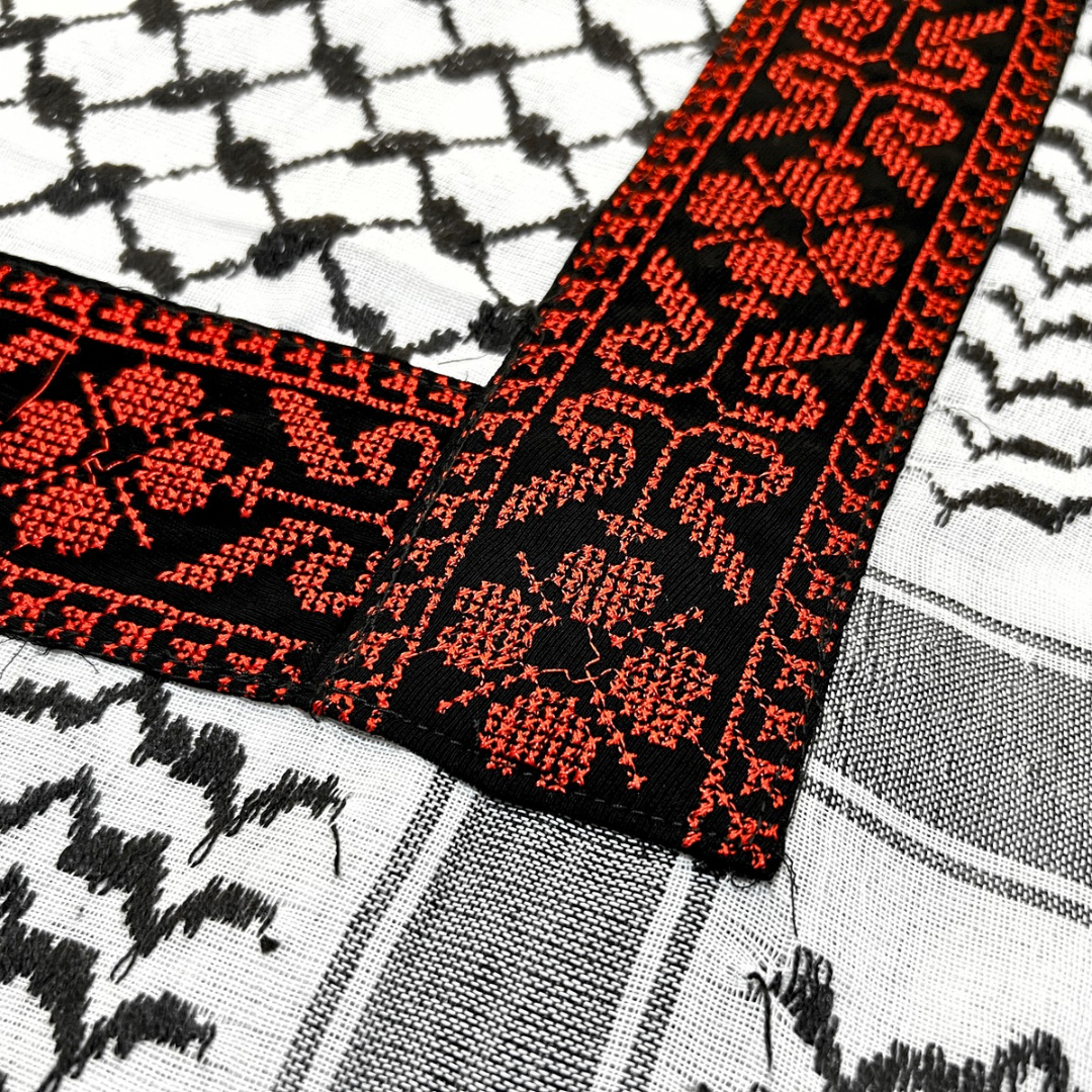 HAREER Classic Kufiyah with Tatreez - Made in Palestine