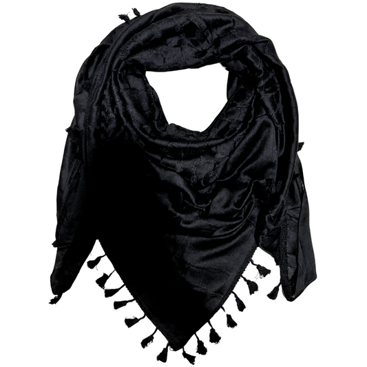 HIRBAWI All Black Kufiyah - Made in Palestine