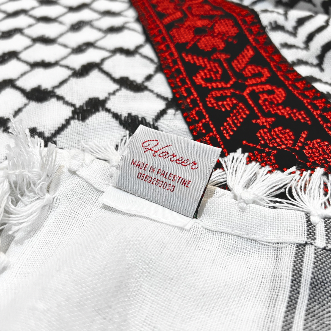 HAREER Classic Kufiyah with Tatreez - Made in Palestine