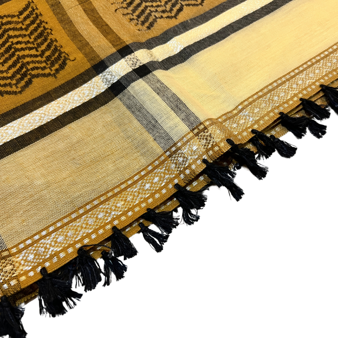 HAREER Black & Gold Kufiyah - Made in Palestine