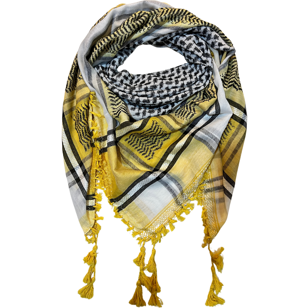 HAREER Black & Gold Kufiyah - Made in Palestine